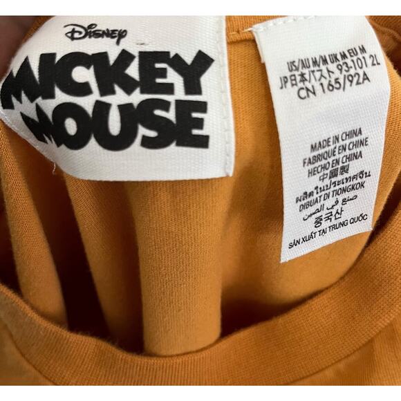 Disney | Mickey Mouse Genuine Mousewear Tie-Dye Yellow T-Shirt Women’s Size M - Picture 6 of 7
